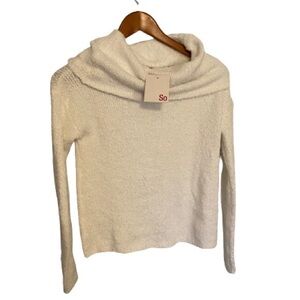 Bundle and save! NEW! with Tags SO White Cowl Neck Sweater Junior Size Small